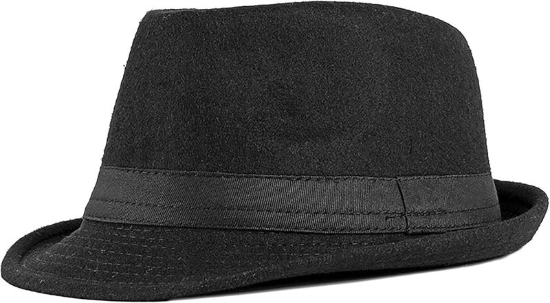 UTOWO Kids-Felt-Fedora-Trilby-Gangster-Hat Toddler-Boys Panama Derby Manhattan Cuban Hat Jazz-Cap(Size 6 5/8 for 2-5T) - Image 5